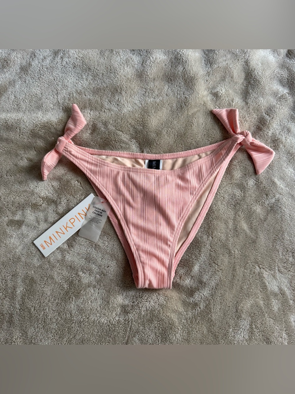 MINKPINK Cecily Mid Tie Swim Bottoms in Blush